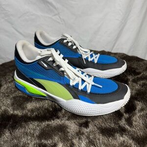 EUC  size 11.5 Puma Court Rider I blue green men's basketball shoes (FZQTDS)